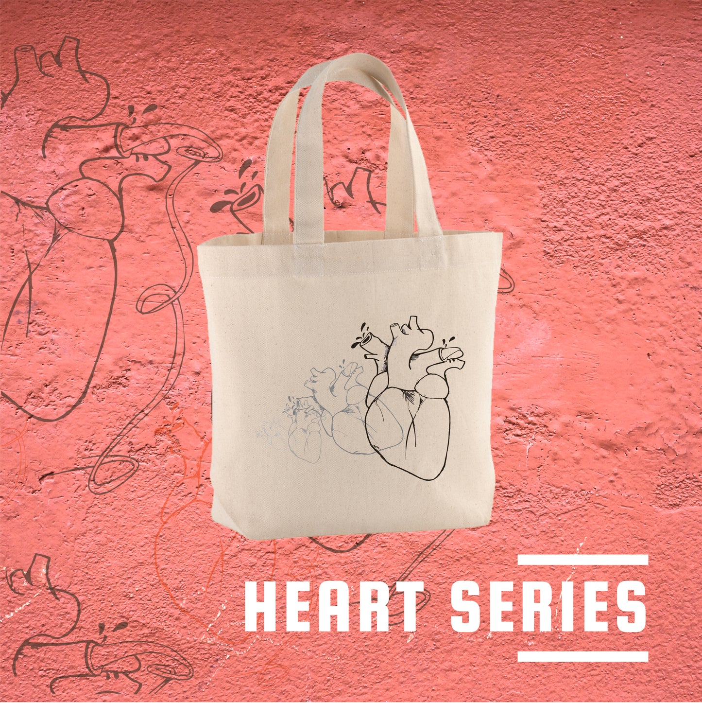 Heart | Shopper in cotone | 100grammi